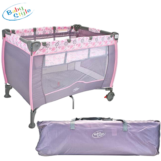 Berço Portátil Confort Rosa - Baby Style  Tbabykids a loja com a melhor  lista de produtos para seu Bebê