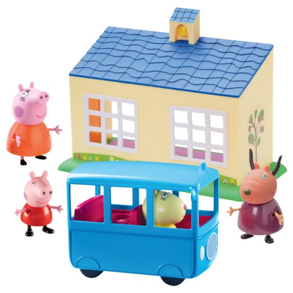 Peppa Pig Conjunto Escolinha c/ Ônibus Escolar e mais Personagens à venda –  Mamãe eu Quero